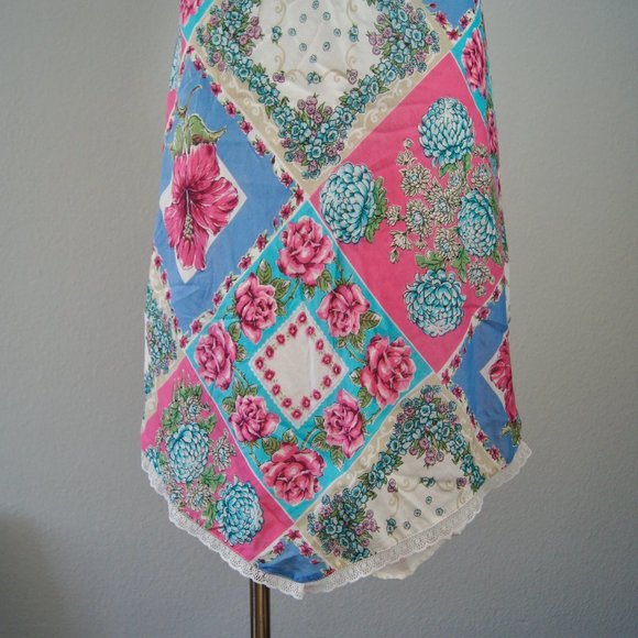 Vintage BCBG Dresses Y2k Midi Dess Bias Cut Cotton Sun Dress S Made in USA Flora - Picture 4 of 9